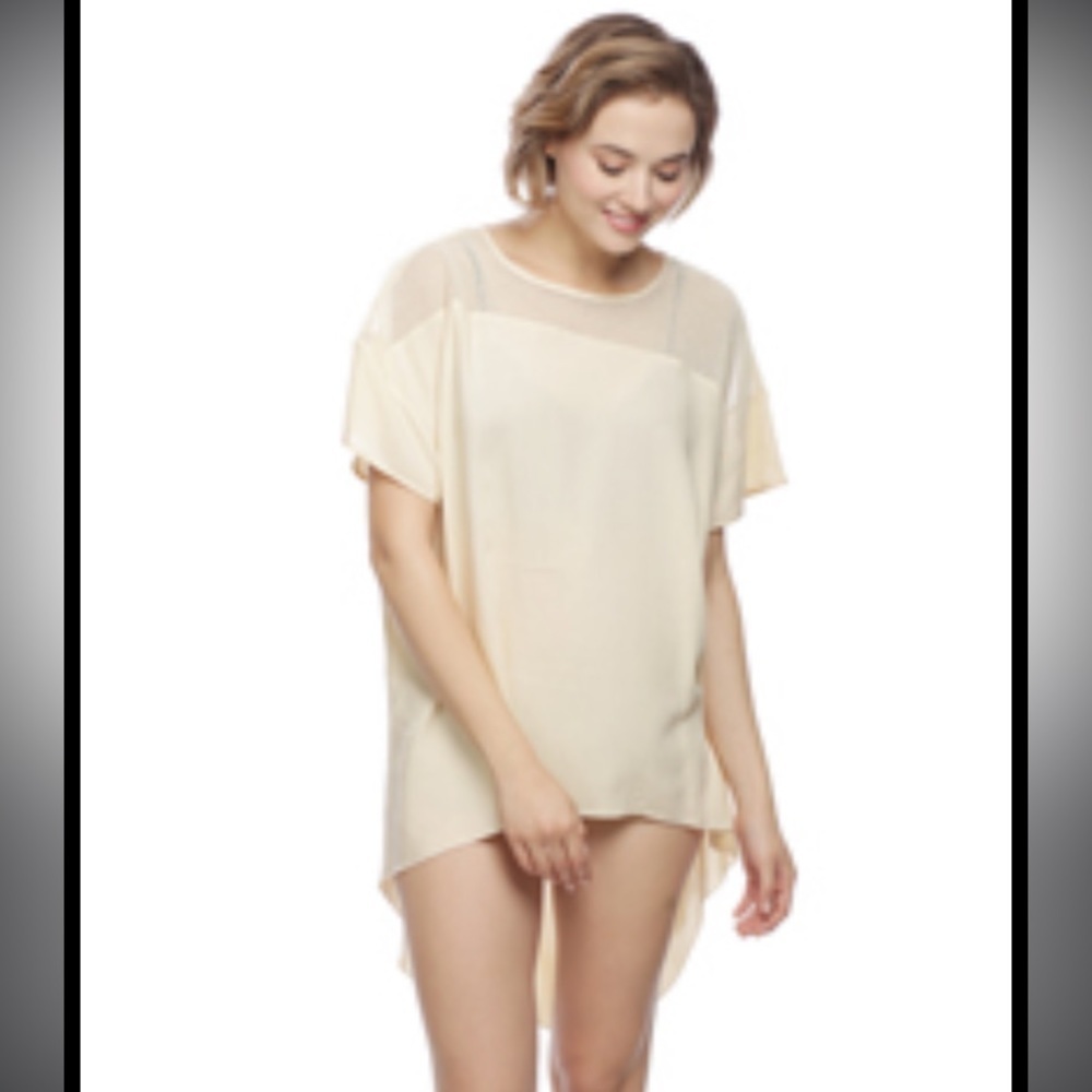 My Jessy Cream Rayon top OS